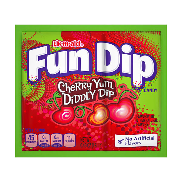 lik m aid fun dip cherry yum diddly dip