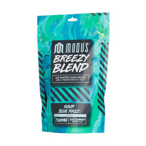 modus breezy blend gummies 7500mg 20ct sour blue razz