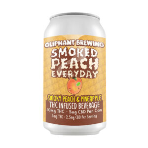 oliphant brewing 12oz thc infused drink smoked peach