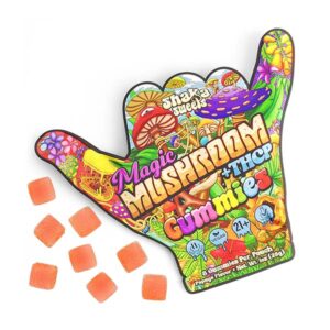 shaka sweets magic mushroom thcv gummies 8ct papaya