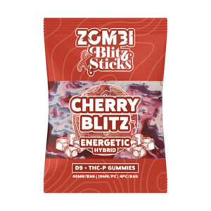 zombi x blitz sticks gummies 4x10mg cherry blitz