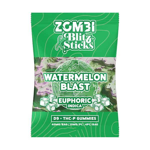 zombi x blitz sticks gummies 4x10mg watermelon blast