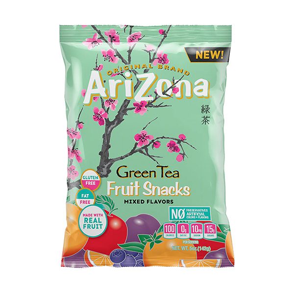 arizona fruit snacks green tea