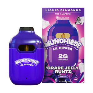 delta munchies lil ripper thca liquid diamonds 2g disposable grape jelly runtz