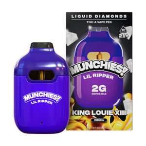 delta munchies lil ripper thca liquid diamonds 2g disposable king louie