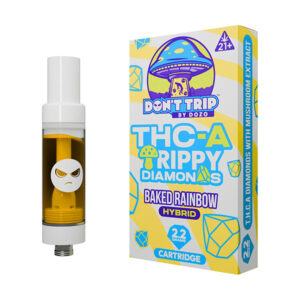 dozo dont trip thca trippy diamonds 2.2g cartridge baked rainbow