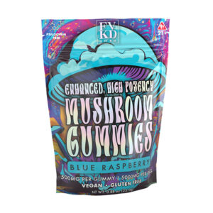 fvkd shrm mushroom gummies 5000mg 10ct blue raspberry