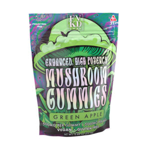 fvkd shrm mushroom gummies 5000mg 10ct green apple