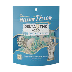 mellow fellow d9 800mg ring gummies blue razz