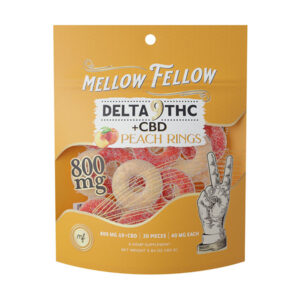 mellow fellow d9 800mg ring gummies peach