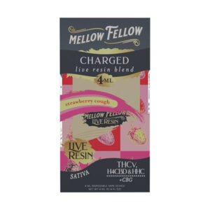 mellow fellow live resin 4g disposable charged strawberry cough