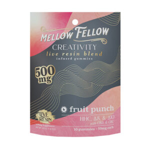 mellow fellow live resin 500mg gummies creativity fruit punch