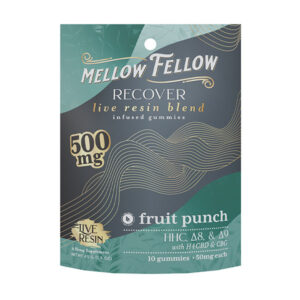 mellow fellow live resin 500mg gummies recover fruit punch