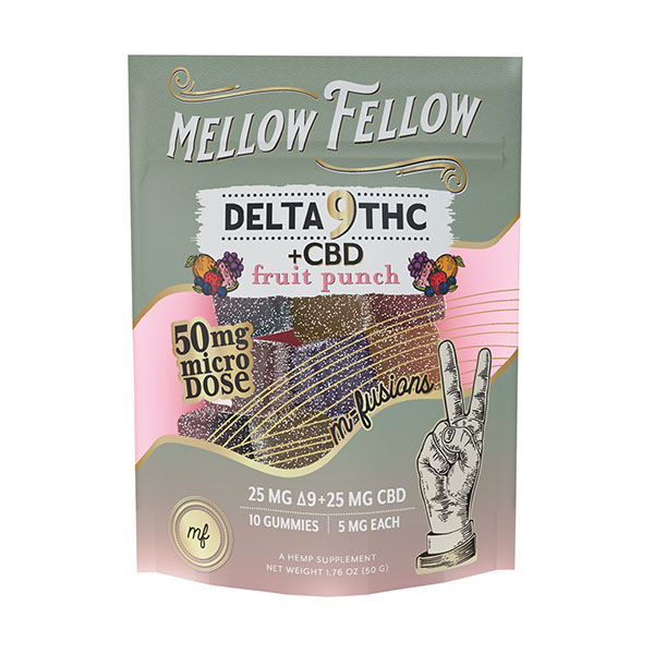 mellow fellow m fusion 50mg gummies fruit punch