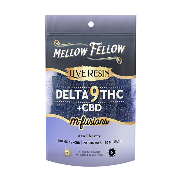 mellow fellow m fusion live resin 400mg gummies acai berry