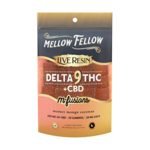 mellow fellow m fusion live resin 400mg gummies mamey mango coconut