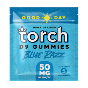 torch d9 50mg 5ct gummies blue razz