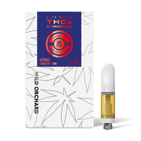 wild orcahrd thca diamonds 1.5g cartridge crimson toro