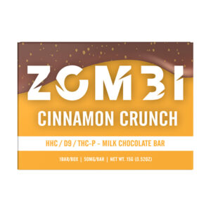 zombi mini chocolate bar hhc d9 thcp 50mg cinnamon crunch