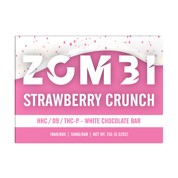 zombi mini chocolate bar hhc d9 thcp 50mg strawberry crunch