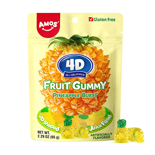 amos 4d fruit gummy pineapple burst juice filled