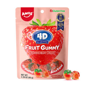 amos 4d fruit gummy strawberry burst juice filled