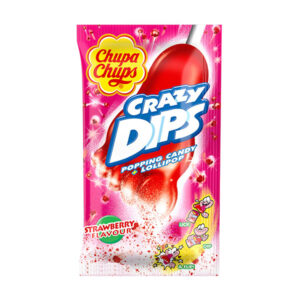 chups chups crazy dips strawberry