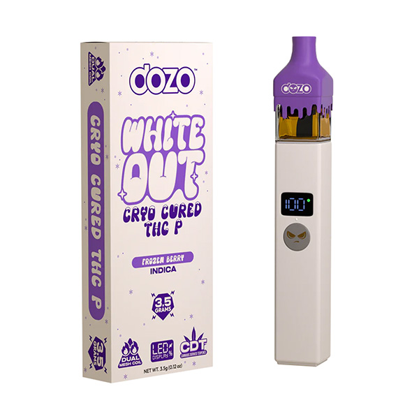 dozo white out thcp 3.5g disposable frozen berry