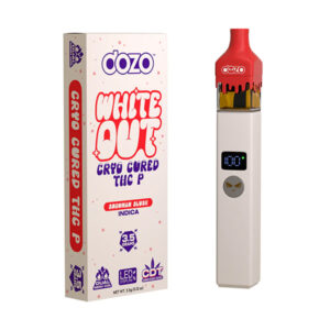 dozo white out thcp 3.5g disposable snowman slush