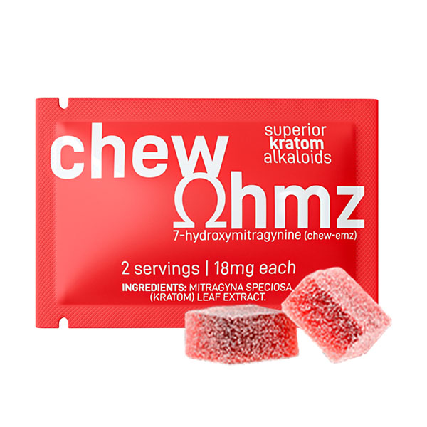 exodus chew ohmz 7 oh kratom gummies 18mg 2ct