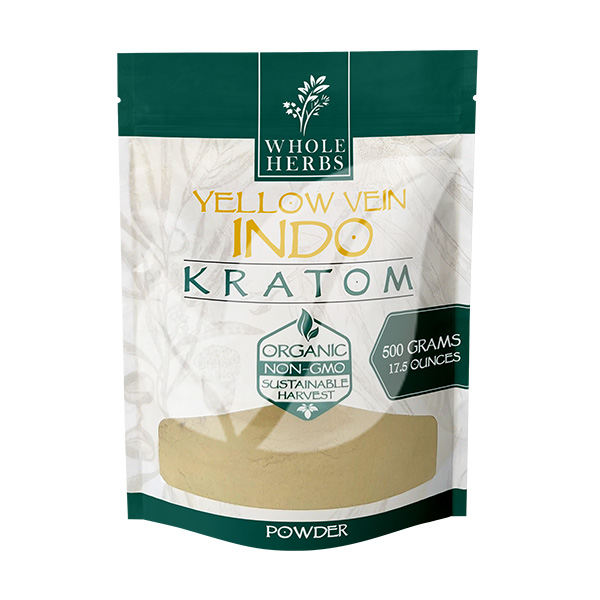 whole herbs kratom powder yellow vein indo 500g