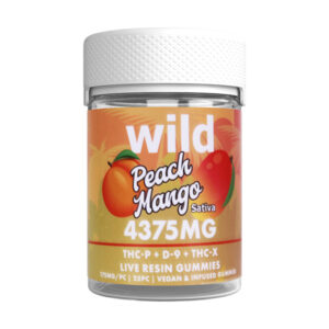 wild thcp d9 thcx 4375mg gummies peach mango