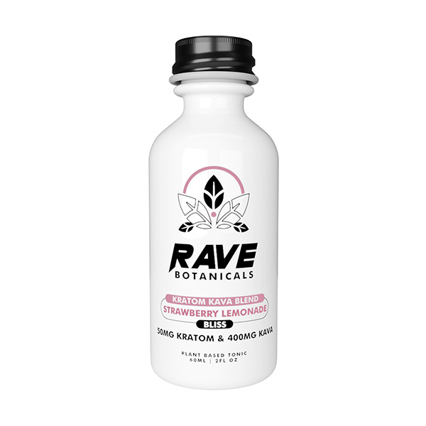 rave botanicals kratom kava tonic bliss strawberry lemonade