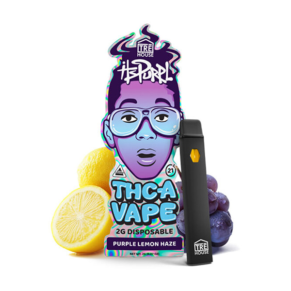 trehouse itspurple thca 2g disposable purple lemon haze