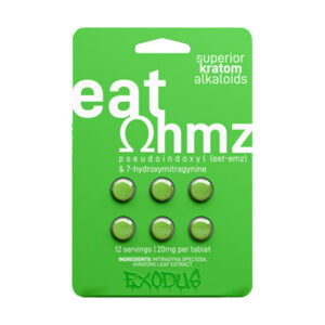 exodus eat ohmz pseudoindoxy 7 hydroxy tabslets 20mg 6ct