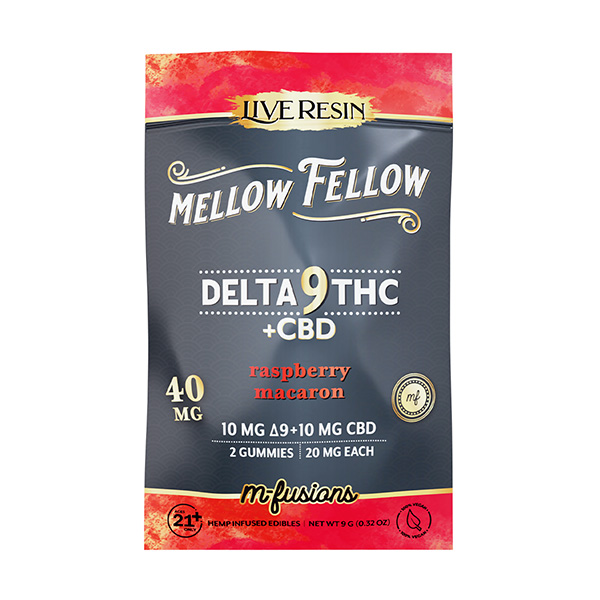 mellow fellow m fusion live resinct gummies raspberry macaron