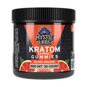 mystic labs kratom gummies 30ct blood orange