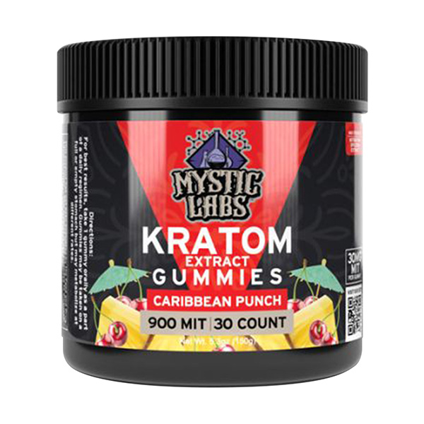 mystic labs kratom gummies 30ct caribbean punch