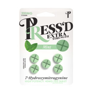 pressd extra strength 7hydroxy tablets 200mg 5ct mint