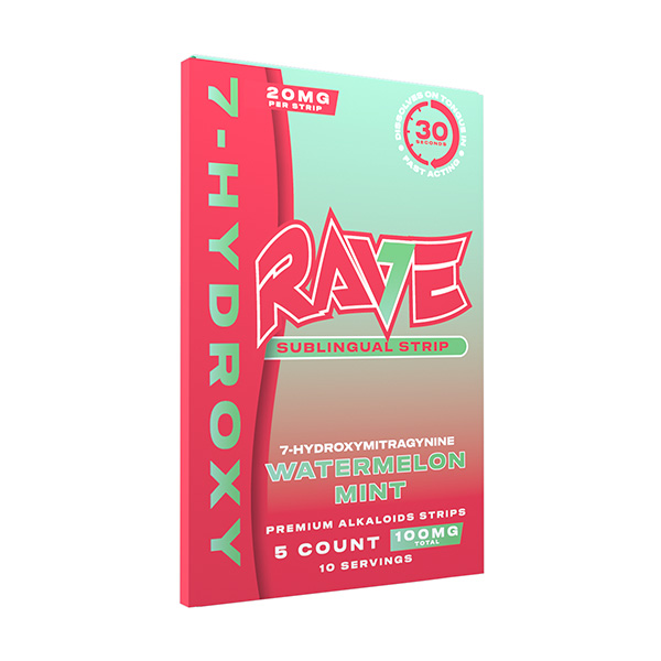 rave 7hydroxy oral strips 5ct watermelon mint