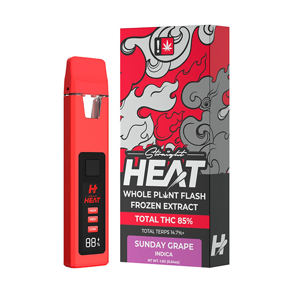 straight heat 1g disposable sunday grape