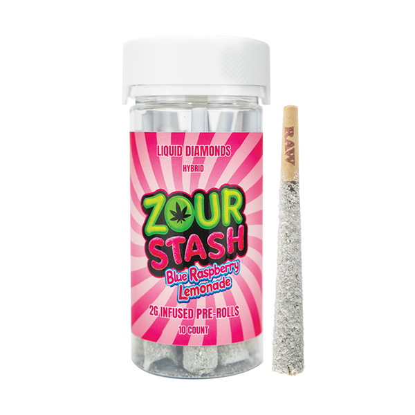 zour stash 2g prerolls 10ct blue raspberry lemonade