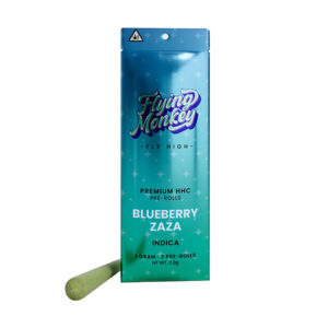 flying monkey hhc pre rolls 1g 2ct blueberry zaza