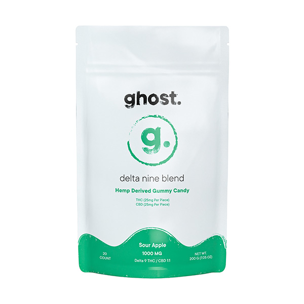 ghost d9 cbd 1000mg gummies 20ct sour apple