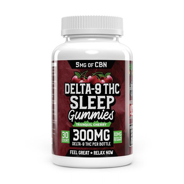 hemp bombs d9 sleep gummies 300mg 30ct tranquil cherry