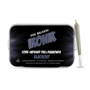 ikonik thca diamonds dog walkers pre rolls 3ct blackout