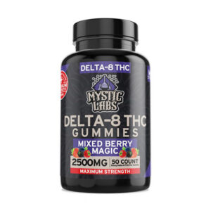 mystic labs d8 2500mg 50ct gummies mixed berry magic