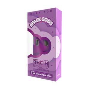 space gods mega pod thch 7g disposable galactic grape