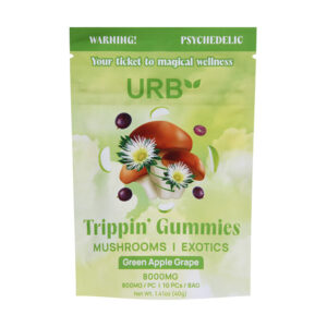 urb trippin gummies 8000mg green apple grape