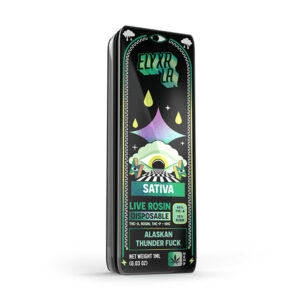 elyxr live rosin thca thcp 1g disposable alaskan thunder fuck